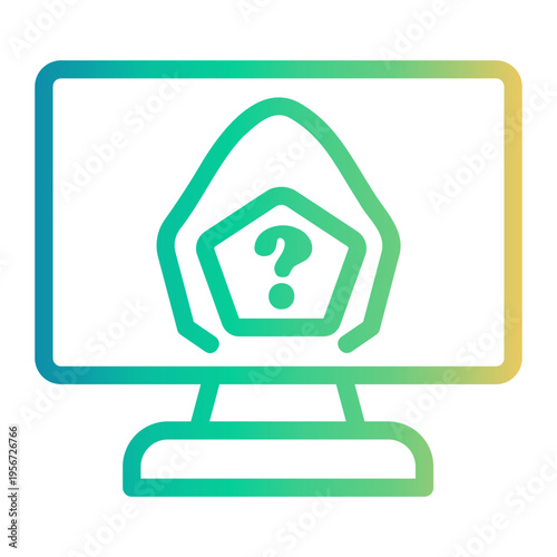 defense Line Gradient Icon