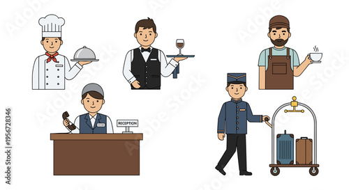 Diverse Workers in Hospitality Industry: Hotel Restaurant and Food Service Staff