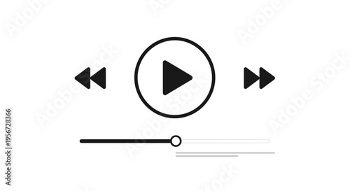 Minimalist User Interface Design Element with Arrows and Scrollbar on White Background