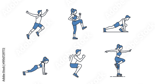 Jet skis and safety equipment illustration set on white background.