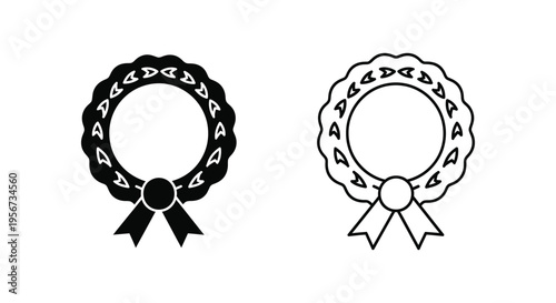 Set of 2 ribbons vector illustrations