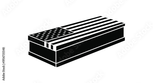 American flag mattress vector icon