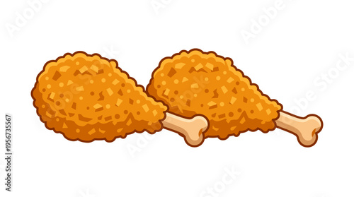 Crispy fried chicken legs, a delectable treat, ready to satisfy your cravings. Enjoy the golden, crunchy exterior of this classic dish