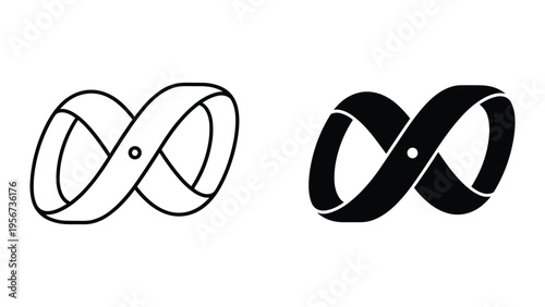 Quadro su tela Infinity Symbol and Möbius Strip Concepts