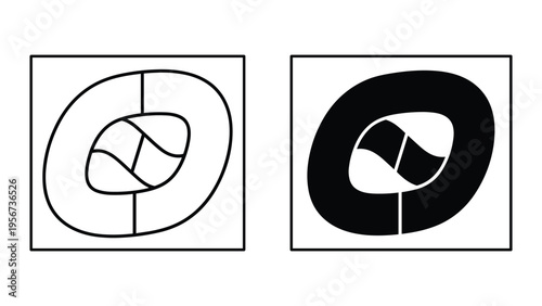 Abstract Geometric Shapes: Outline and Solid Fill, Contrast, Opposites, Design Elements