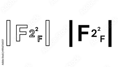 Mathematical Formula |F^2_F|, Science and Education Symbol, Abstract Concept