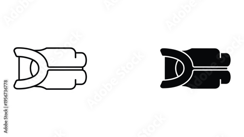 Two Tone Icon of Tweezers and Cotton Pads, Medical, Beauty, Care, Hygiene, First Aid