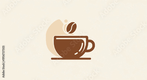 Modern Coffee Shop Logo Minimalist Cup Vector Cafe Branding