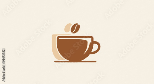Modern Coffee Shop Logo Minimalist Cup Vector Cafe Branding
