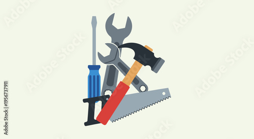 Collection of various hand tools.