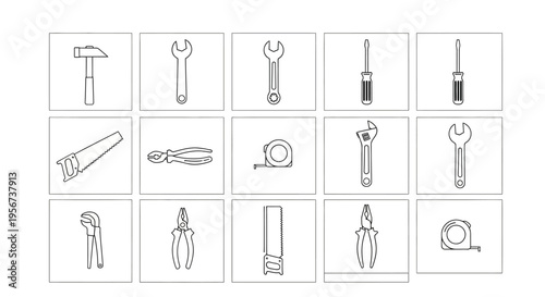 Collection of various hand tools.