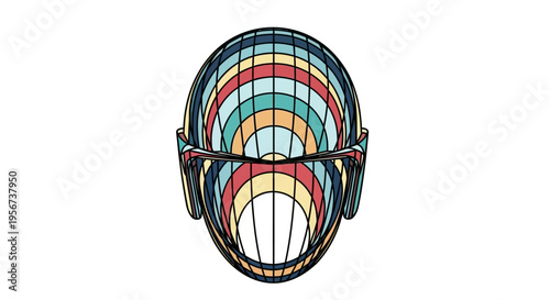 Colorful Stained Glass Football Helmet.