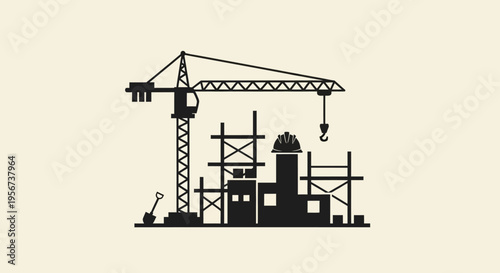 Construction Crane Building Site Equipment.