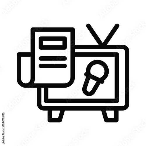 mass media line icon illustration vector graphic.eps