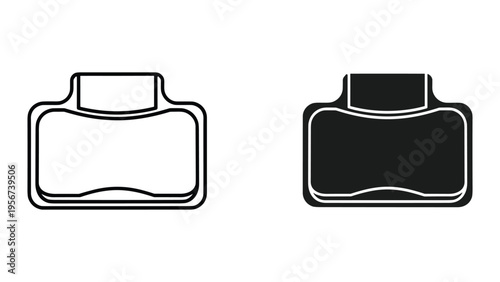 Inkwell Icon: Line Art and Silhouette for Design, Writing, and Vintage Themes