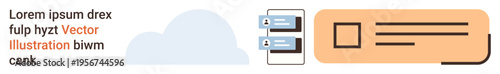 Cloud technology, data storage, digital communication, software systems, mobile interface, online syncing. Smartphone connected to cloud and digital interface elements. Cloud technology and data