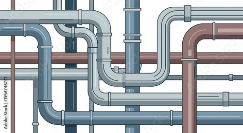 Industrial pipes and tubing system.