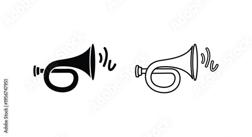 Set of 2 megaphone icons vector