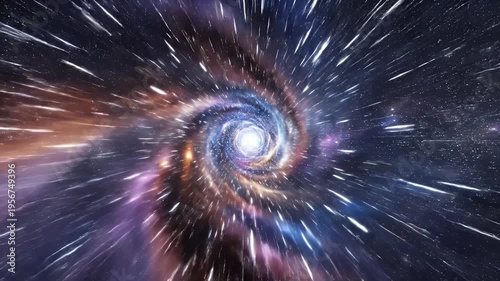 Wallpaper Mural Abstract depiction of space with a light-filled core surrounded by streaking light Torontodigital.ca