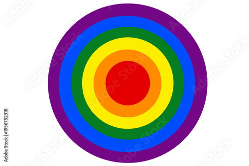 LGBT flag rainbow cycle symbol.