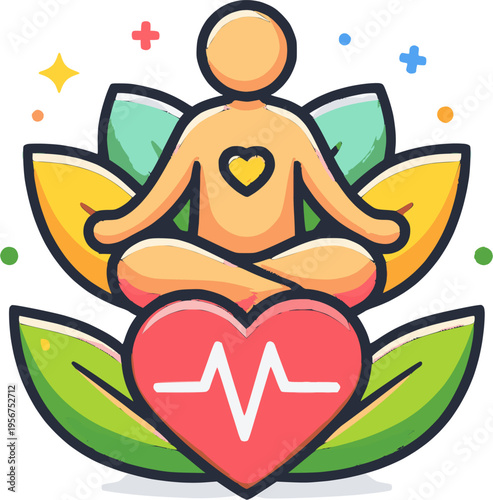 yoga lotus position vector design 