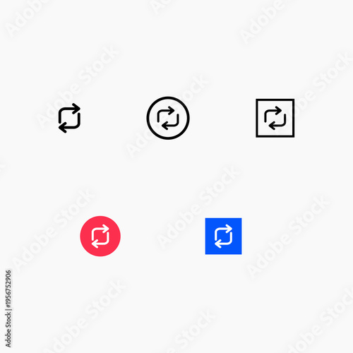 Repost Share Icon User Interface Set