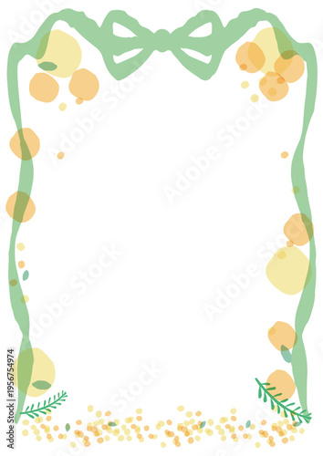 ふんわり可愛い賞状シリーズ パステルカラーの賞状用フレーム素材（文字なし・がんばったで賞・枠のみ）