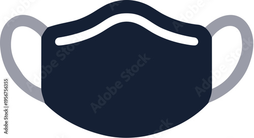Simple Flat Illustration Face Mask Protection Equipment Against Virus