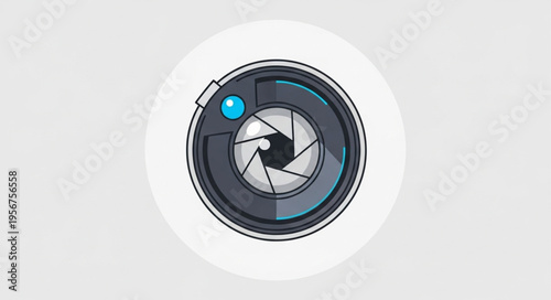 Camera Lens Close Up Detail.