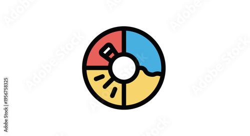 Segmented Pie Chart Showing Comparative Data Distribution