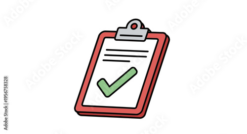 Checklist Clipboard Confirming Completed Approval Task