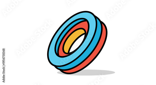 Circular Ring Object Designed For Rotational Mechanical Support