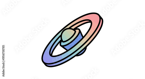 Planetary Ring Orbit Depicting Space Object And Celestial Motion Path