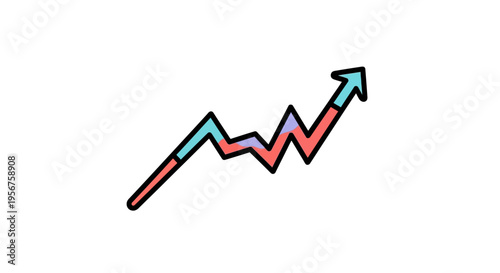 Minimal Line Graph Showing Fluctuating Data Movement Over Time Period