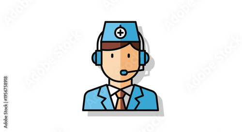 Customer Support Agent With Headset Providing Assistance And Communication