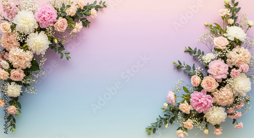 Floral Bouquet Pink White Flowers.