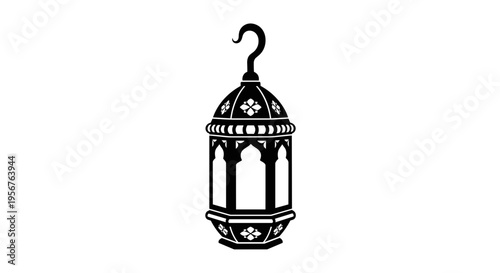 Ornate Lantern with Hanging Hook Design.