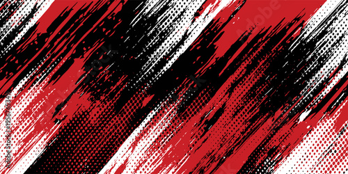 Gaming esport background striking stripes electric banner vector illustration design red black grunge brush wing comic pattern modern abstract concept livery stripes decal paint splash splatter.eps 10