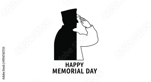 Memorial Day salute icon vector