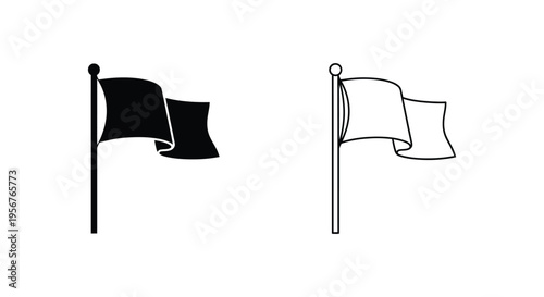 Set of 2 flag icons vector