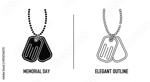 Set of 2 dog tag icons vector