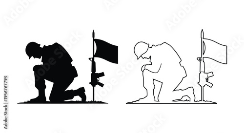 Set of 2 depressed people icons vector