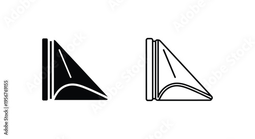 Set of 2 paper corner icons vector