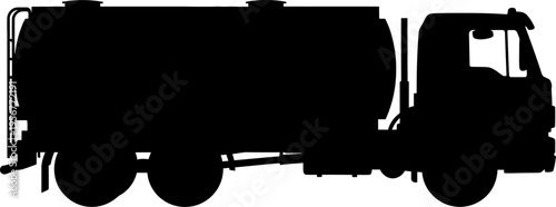 Commercial liquid transport tanker moving bulk fluids