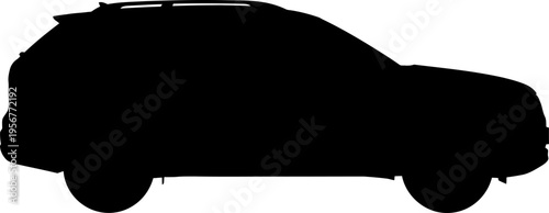 Compact crossover suv silhouette for active lifestyle