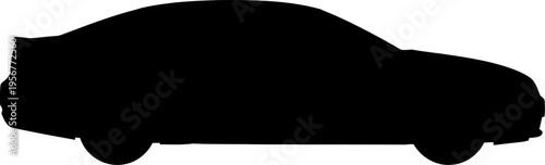Full size luxury sedan vehicle side silhouette