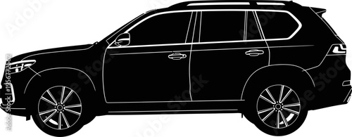 Full size luxury suv silhouette with premium design details