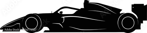 Formula racing car silhouette profile