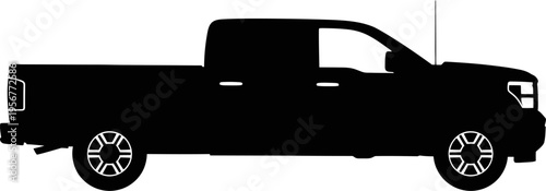 Full size pickup truck figure with crew cab