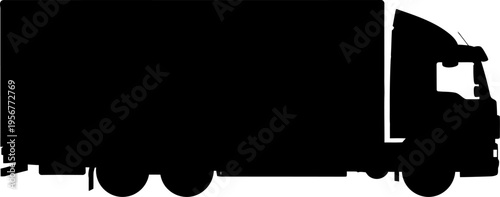 Heavy duty semi truck silhouette